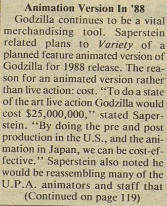 The film being mentioned in Variety magazine