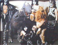 The Griffon with the Tyrannosaurus from The Last Dinosaur and members of KISS in 1978