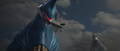 A Gigan Miles with a F-35A in its mouth