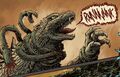 Godzilla enduring Biollante's attacks