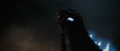 Godzilla wounds the imago Mothra with his atomic breath