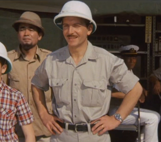 Franz Gruber as William in Gamera vs. Jiger