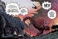 Godzilla stunned from Anguirus' attack
