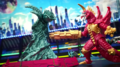 Infinite Lance Gigan fighting a Cyber Monster