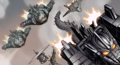 The Cryog Mechagodzilla units pursue the CKR Mechagodzilla in Godzilla: Rulers of Earth #15