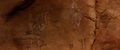 An Infant Island cave painting of Mothra fighting Gigan