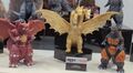 Destoroyah, King Ghidorah (1991), and Burning Godzilla figures at New York Toy Fair 2025
