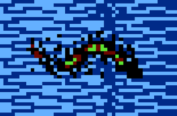 The giant snake in King Kong 2: Furious Megaton Punch