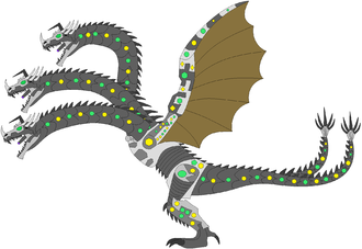 MechaRealGhidorah drawn by TeamDinosauria21 on deviantart