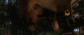 Godzilla survives being hit by several D-03 Missiles