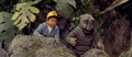 Ichiro and Minilla form a plan to beat Gabara