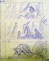 Storyboards of Rodan and Anguirus in Monsterland
