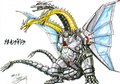 Mecha-King Ghidorah concept art