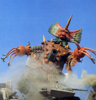 Red Spark's kaiju form in Zone Fighter