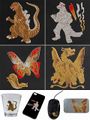 Godzilla 60th-anniversary stickers
