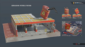 Explosive Petrol Station concept art