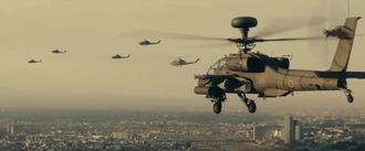 A fleet of AH-64 Apaches in Shin Godzilla