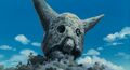 Nausicaä in the skull of a Giant Warrior