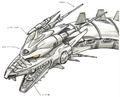 Concept art of Mecha-King Ghidorah's central head