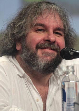 Peter Jackson speaking at the 2014 San Diego Comic Con International for "The Hobbit: The Battle of Five Armies"