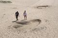 Kong footprints on Dockweiler Beach