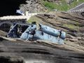 A crashed helicopter at Lanai Lookout