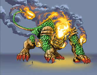 Only known full view image of Fire Lion