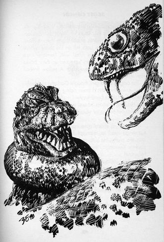 Yellowback constricts Godzilla