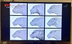 Godzilla head concept art