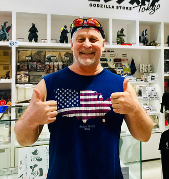 Robert Scott Field at Godzilla Store Tokyo in 2019