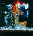 Textless Godzilla vs. SpaceGodzilla poster