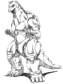 Mechagodzilla concept art by Minoru Yoshida