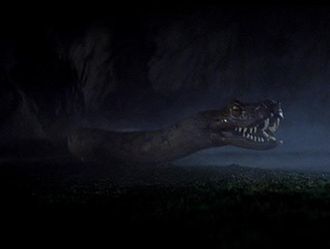 The giant snake in King Kong (1976)