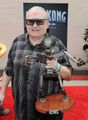 Bob Burns with the original Kong armature, at the premiere of King Kong: 360 3-D at Universal Studios