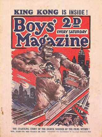 The front cover of Boys' Magazine #608