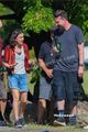 Millie Bobby Brown and Wingard on the set of Godzilla vs. Kong in Oahu, Hawaii