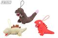 Godzilla 2016 Second, Third, and Fourth Forms prize mini plushes