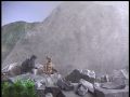 Godzilla and King Caesar watch Gigan in the hot spa