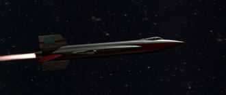 An FFE Space Fighter in Battle in Outer Space
