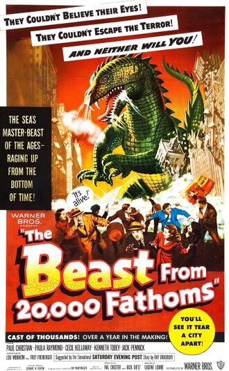 An American poster for The Beast From 20,000 Fathoms
