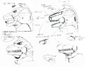 Mechagodzilla head concept art by Minoru Yoshida