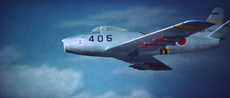 An F-86 Sabre in The Mysterians