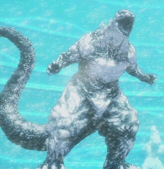 Snow Godzilla in Shinkansen Henkei Robo Shinkalion the Movie