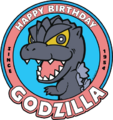 Happy Birthday Godzilla logo