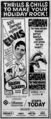 Ad for New York area screenings of Harum Scarum and Ghidrah, the Three-Headed Monster in The Reporter Dispatch (December 15, 1965)