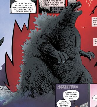 Godzilla roaring in Godzilla: Valentine's Day Special