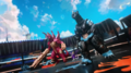 Formula Type 3 Mechagodzilla and Infinite Lance Gigan advancing