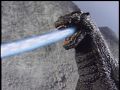 Godzilla fires his atomic breath