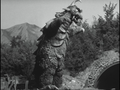 The SanDaikaijuGoji suit in use as Gomess