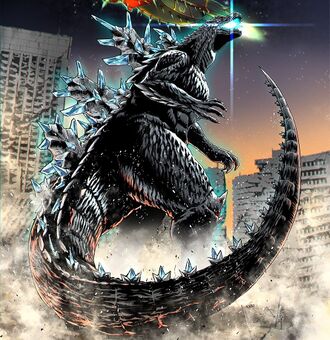 Godzilla in a visual for Godzilla Galaxy Odyssey